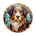 Bernese Mountain Dog Circular Glass Suncatcher Worktop Saver